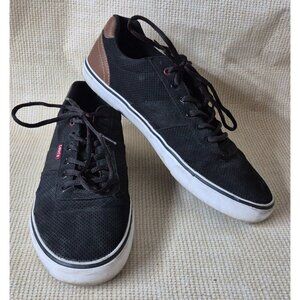 Levi’s Men's Lancer Sneakers Low Top Lace Up Casual Shoes Men's 12 Black Brown